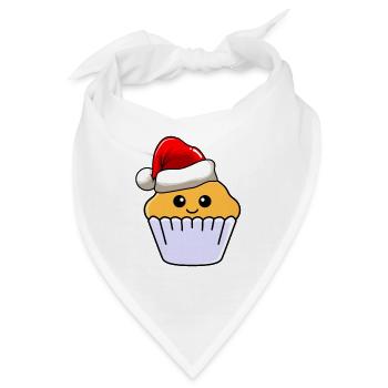 Muffin Weihnachten Comic Xmas - Bandana - Weiß - Vorne