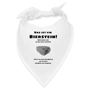 Bierstein Biertrinken Bierflasche Bier Alkohol - Bandana - Weiß - Vorne