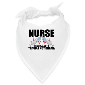 Krankenschwester Krankenpflege Klinik Sanitäter - Bandana - Weiß - Vorne
