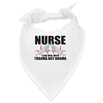 Krankenschwester Krankenpflege Klinik Sanitäter - Bandana - Weiß - Vorne