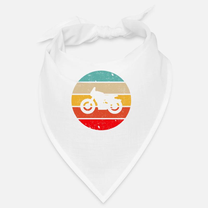 Motorrad Retro - Bandana - Weiß
