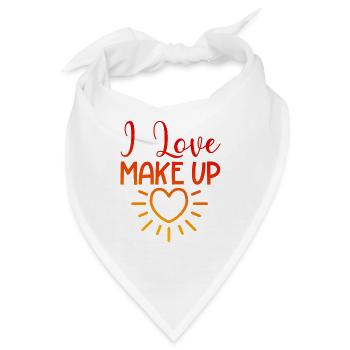 Ich liebe Make up - Bandana - Weiß - Vorne