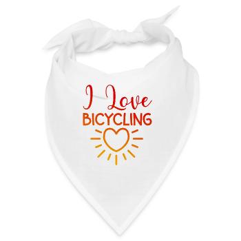 Ich Liebe Fahrradfahren - Bandana - Weiß - Vorne