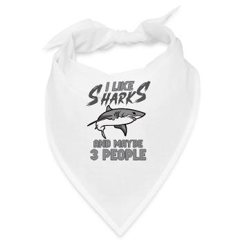Shark Ocean Predator Sea Creature - Bandana - Weiß - Vorne