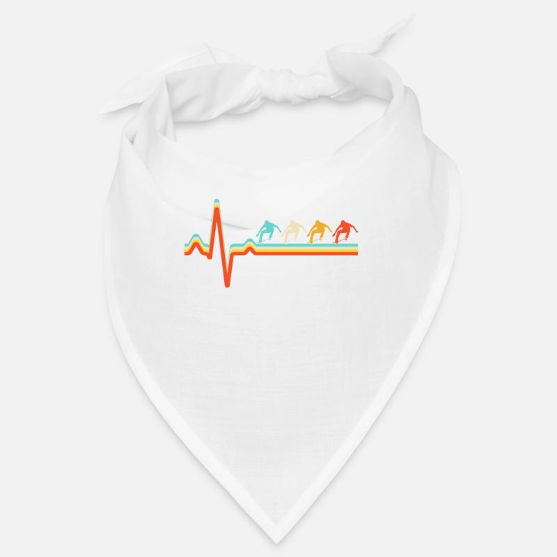 skating retro heartbeat Bandana