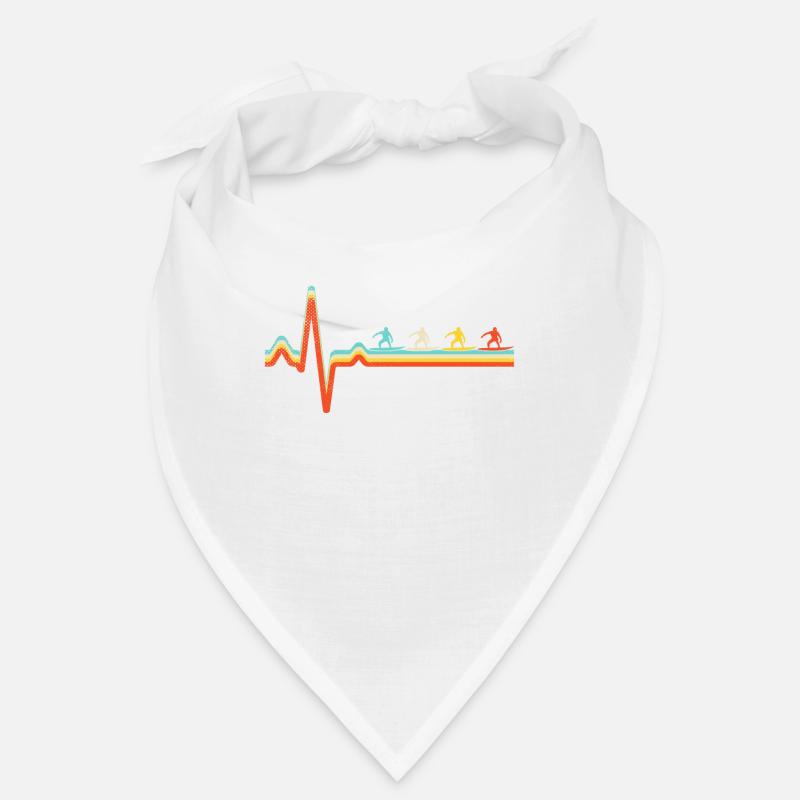 Surfer Retro Heartbeat Bandana