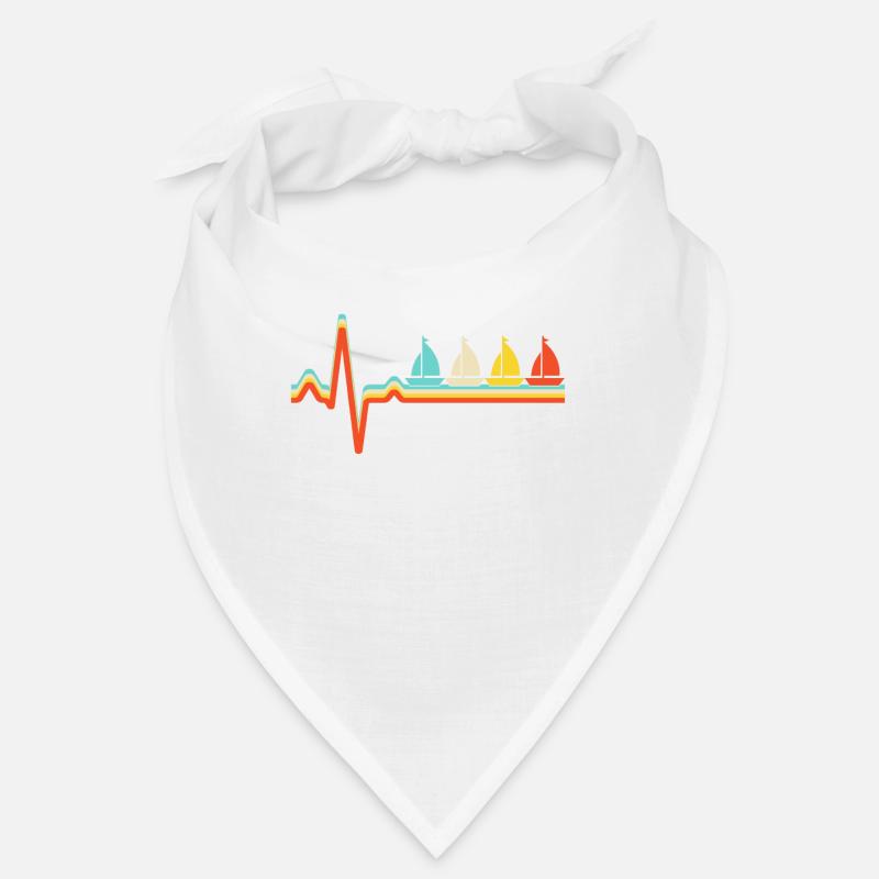 Segeln Retro Herzschlag Bandana