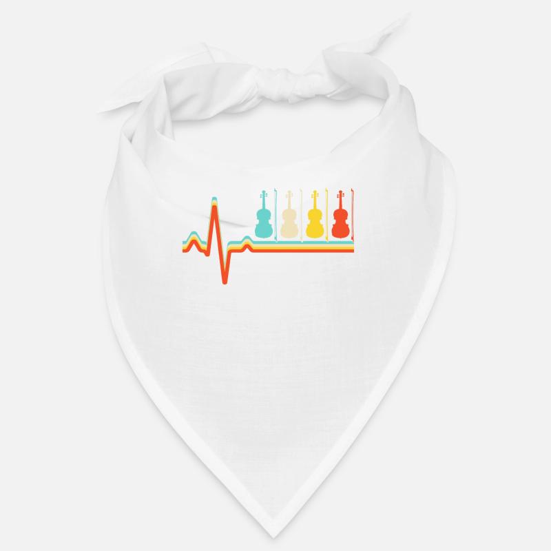 Geige Retro Herzschlag Bandana
