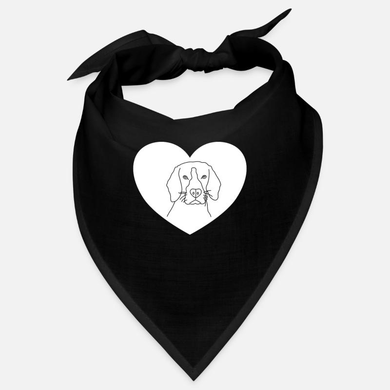 Cœur de tête de chien Bandana