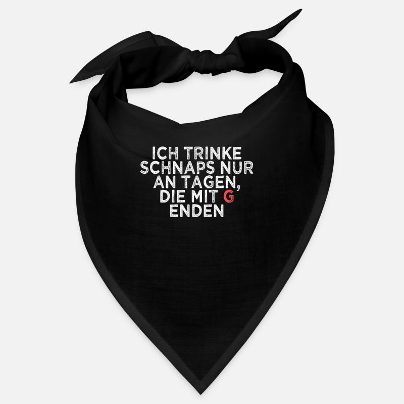 Alkohol Schnaps Spruch Bandana