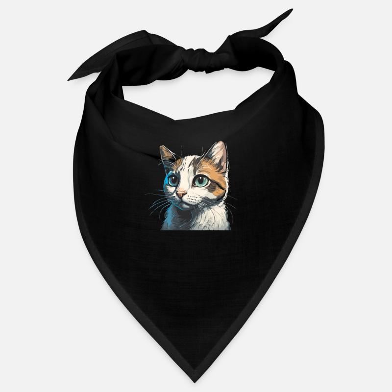 Dessin de chat mignon Bandana
