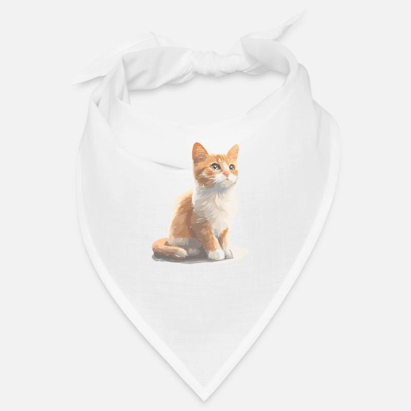 Dessin de chat mignon Bandana