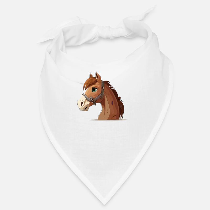 Style de bande dessinée de cheval Bandana