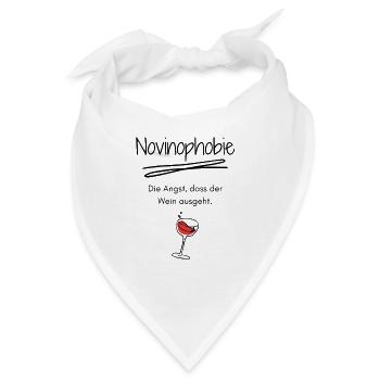 Novinophobie - Weinliebhaber Weinkenner Sommelier - Bandana - Weiß - Vorne