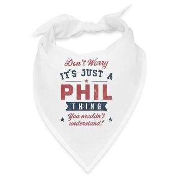 Es ist eine Phil-Sache - Bandana - Weiß - Vorne