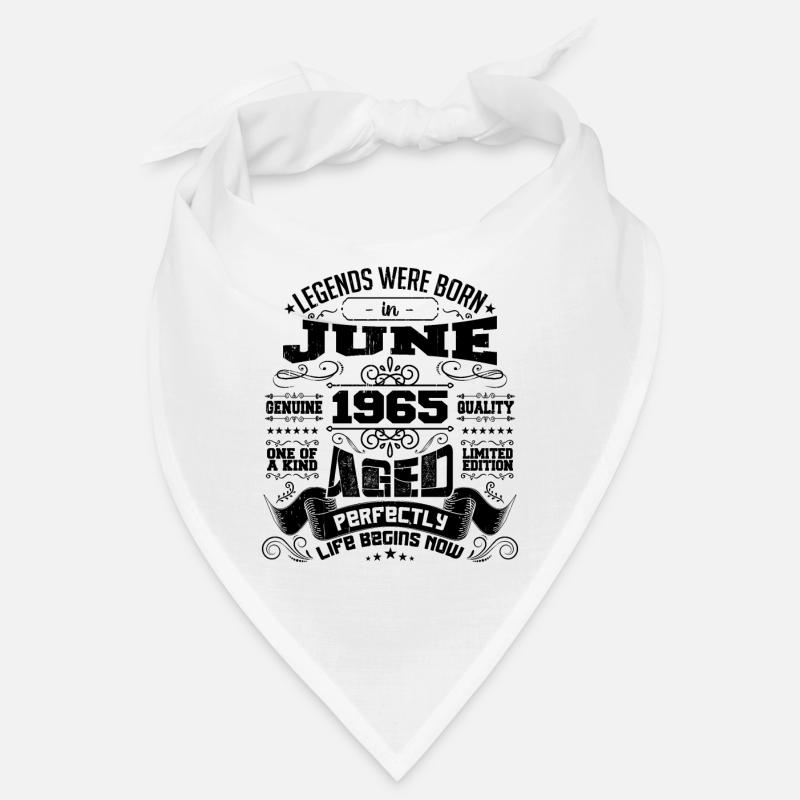 1965 Juni Jubiläum 1965 Juni | geboren im Juni 1965 - Bandana - Weiß