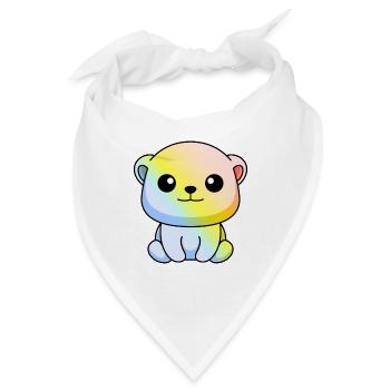 Eisbär Comic Tier - Bandana - Weiß - Vorne