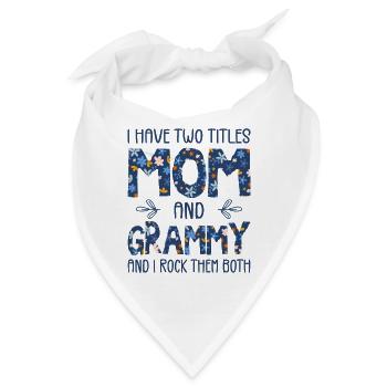 Ich habe zwei Titel, Mutter und Grammy - Bandana - Weiß - Vorne