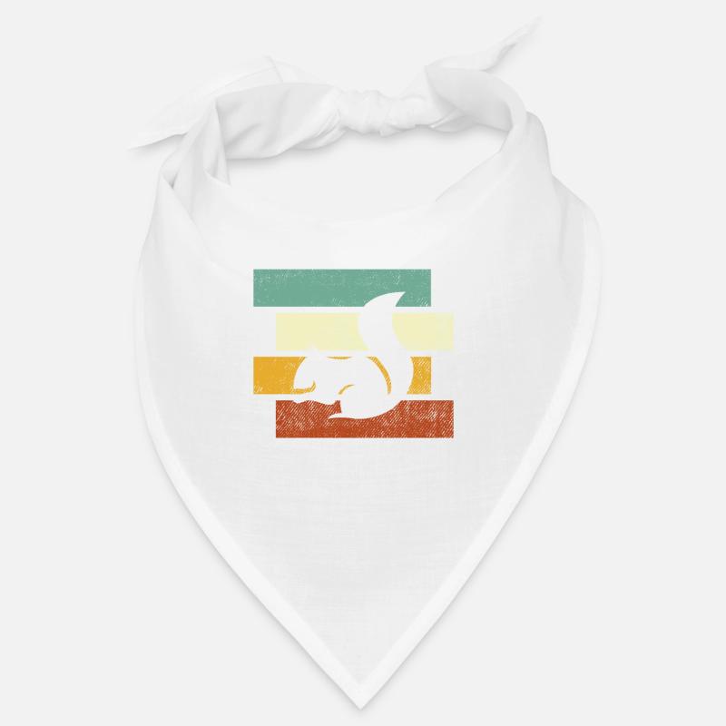 Eichhörnchen Retro - Bandana - Weiß
