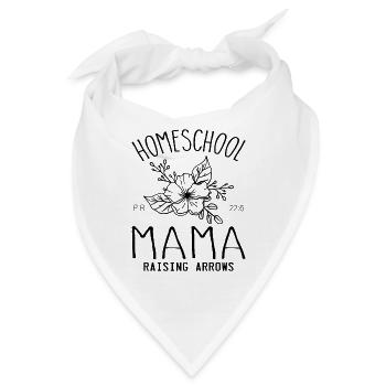 Mama zu Hause unterrichten - Bandana - Weiß - Vorne