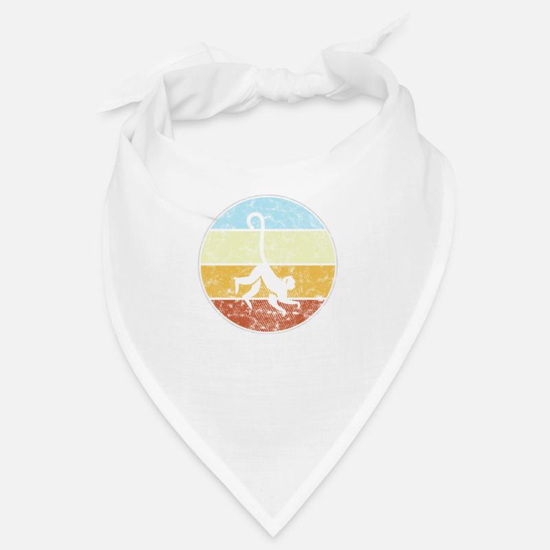 Affe Retro - Bandana - Weiß