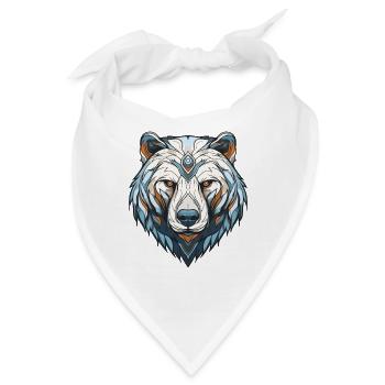 Eisbär Portrait Polar bär - Bandana - Weiß - Vorne