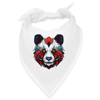 Panda Portrait - Bandana - Weiß - Vorne