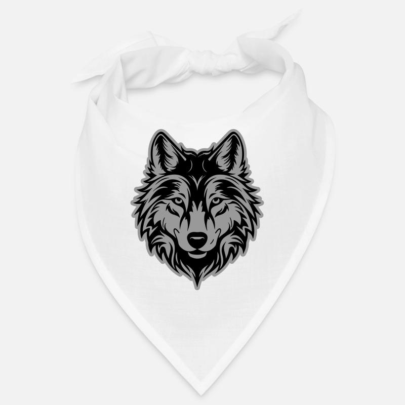 Silhouette de loup Bandana