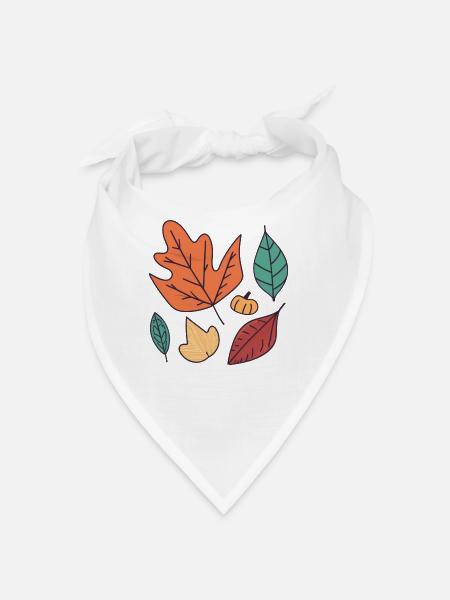Umarmen Sie die Schönheit des Herbstes - Bandana - Weiß - Vorne