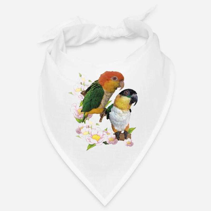Der orangeköpfige Caique - Bandana - Weiß