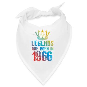1966 legends born in - Bandana - Weiß - Vorne