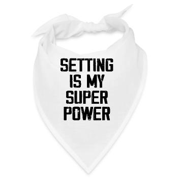 Einstellen ist meine Superkraft - Bandana - Weiß - Vorne