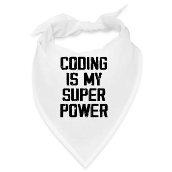 Programmieren ist meine Superkraft - Lustig - Bandana - Weiß - Vorne