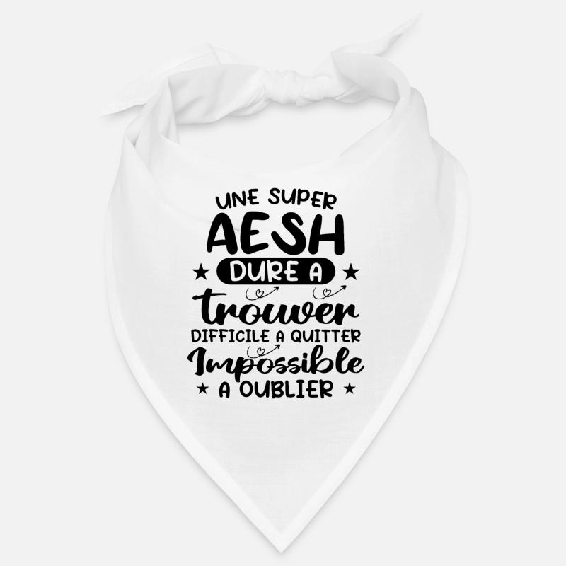 Super AESH Dure A Trouver Difficile A Quitter - Bandana - blanc