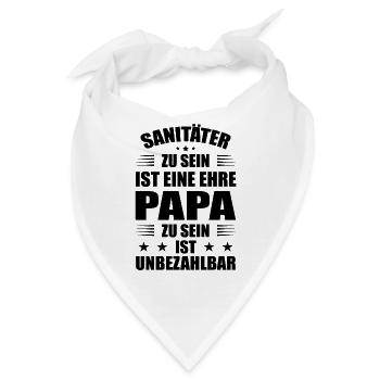 Sanitäter Rettungsdienst - Bandana - Weiß - Vorne