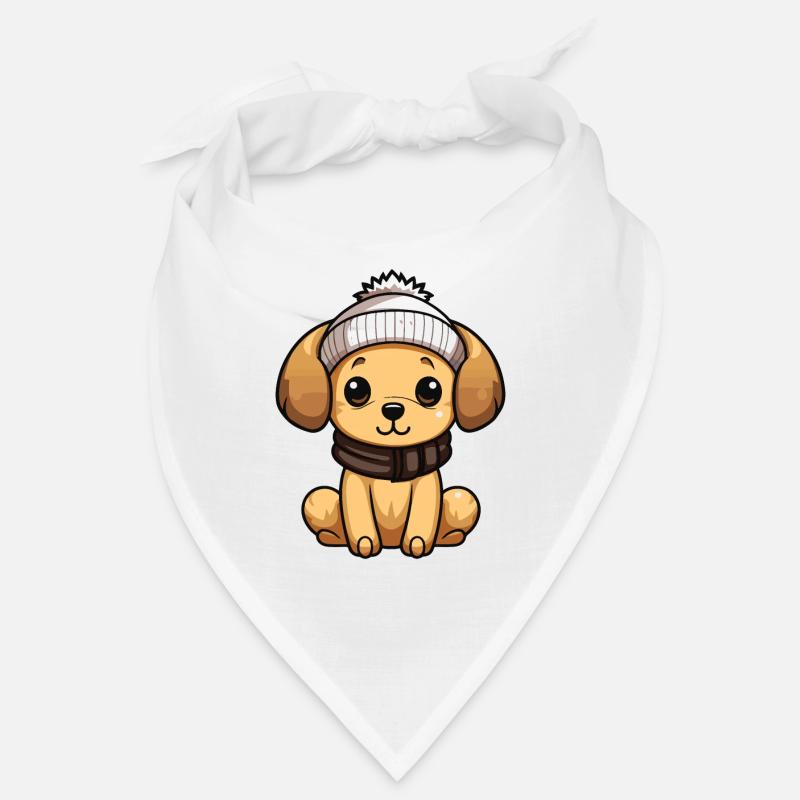 Hund Winter Comic Bandana