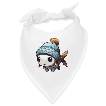 Fisch Winter Comic - Bandana - Weiß - Vorne