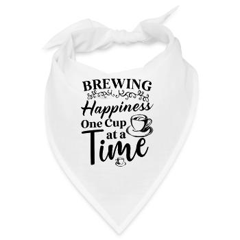 Coffee lover Caffeine and positivity Coffee-themed - Bandana - Weiß - Vorne