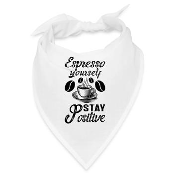 Coffee lover Caffeine and positivity Coffee-themed - Bandana - Weiß - Vorne