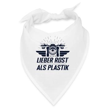 Lieber Rost als Plastik Vinatge - Bandana - Weiß - Vorne