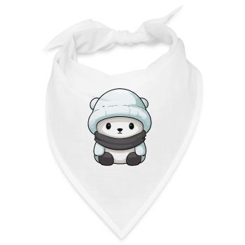 Eisbär Winter Polar Bär Tier Comic - Bandana - Weiß - Vorne