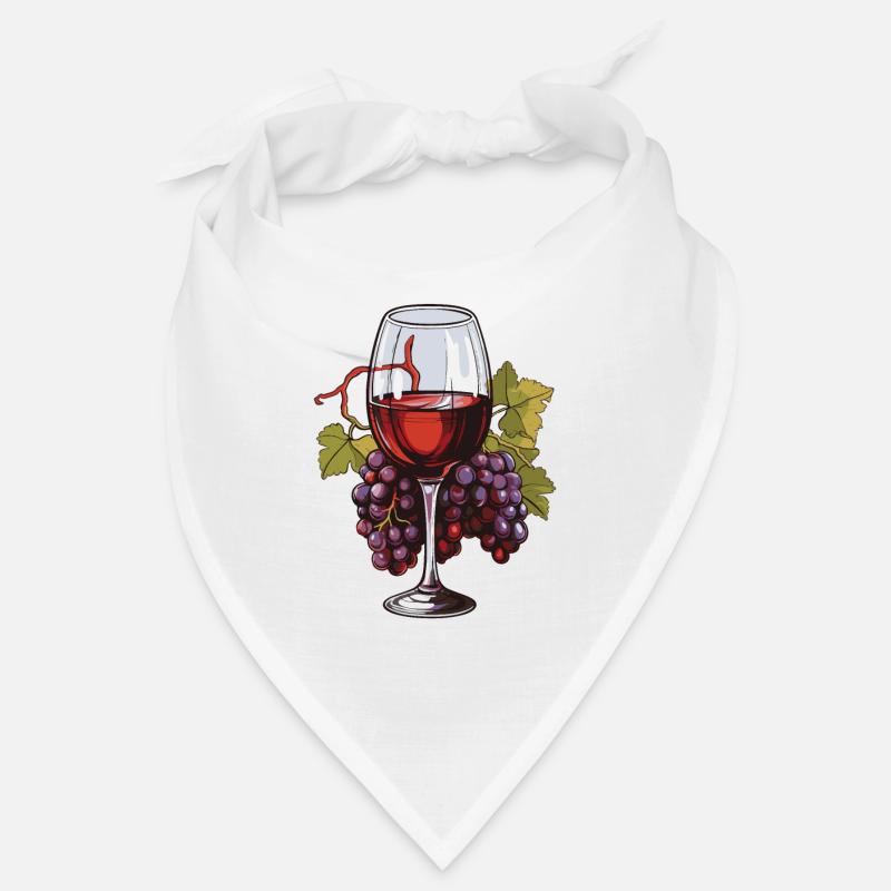 Wine Glass Grapes Wine Bandana