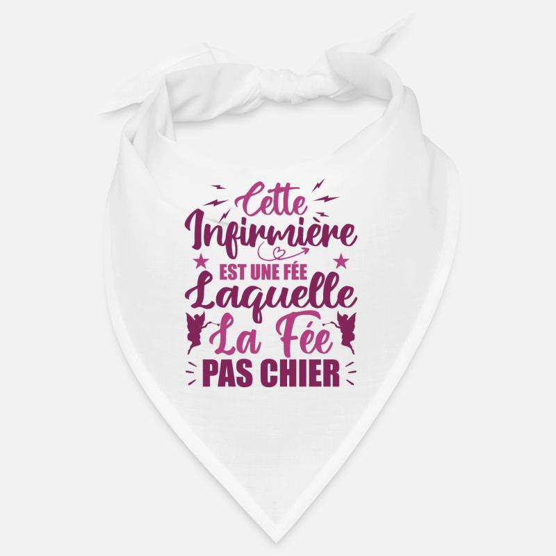 Cette Infirmière est Une Fée - Humour Infirmière - Bandana - blanc