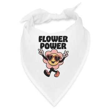 Flower Power - Bandana - Weiß - Vorne