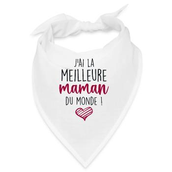 Die beste Mutter - Ich habe die beste Mutter der Welt - Bandana - Weiß - Vorne