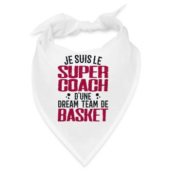 Ich bin der Supertrainer eines Basketball-Dreamteams - Bandana - Weiß - Vorne