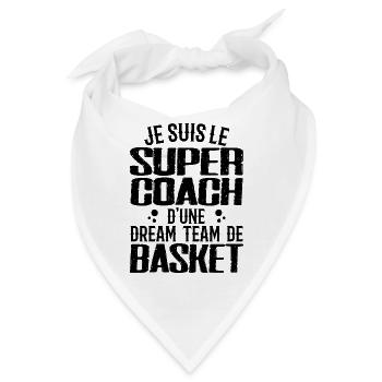 Ich bin der Supertrainer eines Basketball-Dreamteams - Bandana - Weiß - Vorne