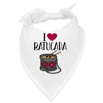 Batucada-Trommel-Humor - Bandana - Weiß - Vorne