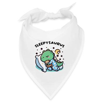 Sleepysaurus Offizielles Schlafoutfit Schlafshirt - Bandana - Weiß - Vorne