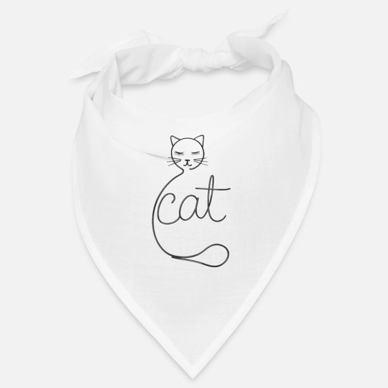 Simple Cat Drawing for Animal Lover Bandana